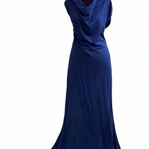 Sophisticated Navy Backless Dress